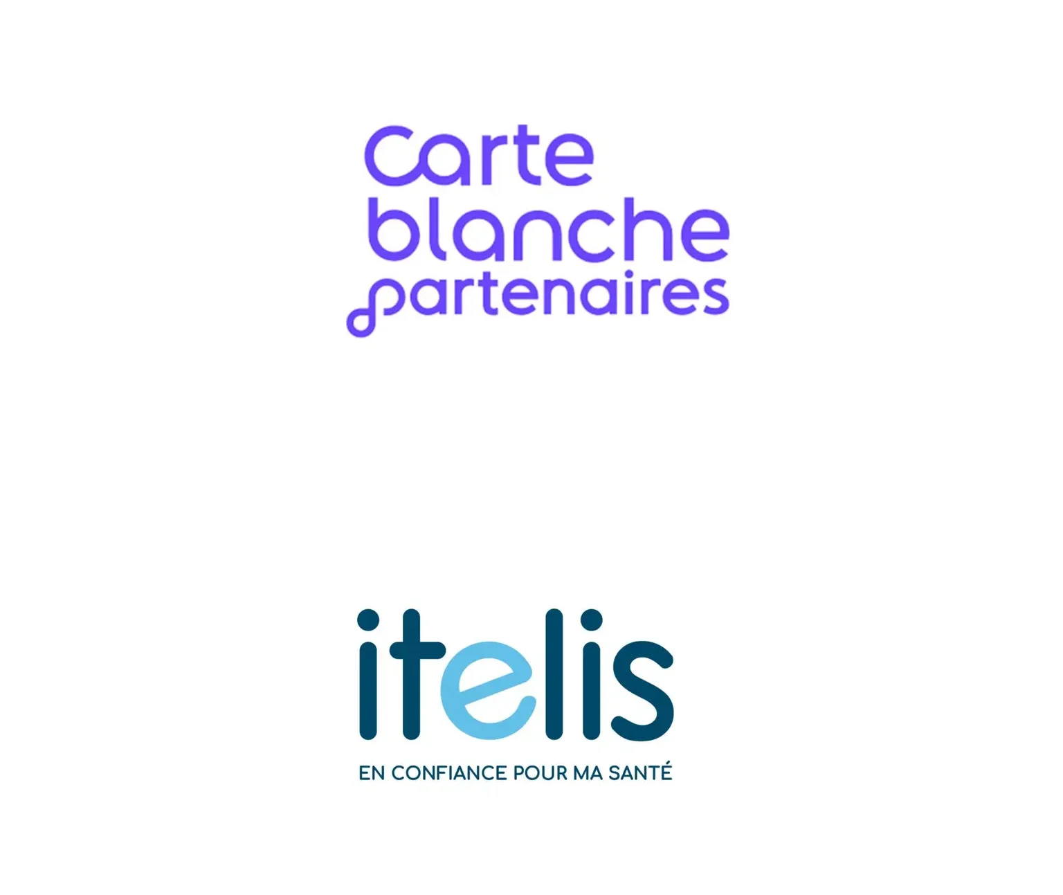 Logos de Carte Blanche Partenaires, Itelis, Kalixia, Santéclair, Sévéane – membres de l’APFS