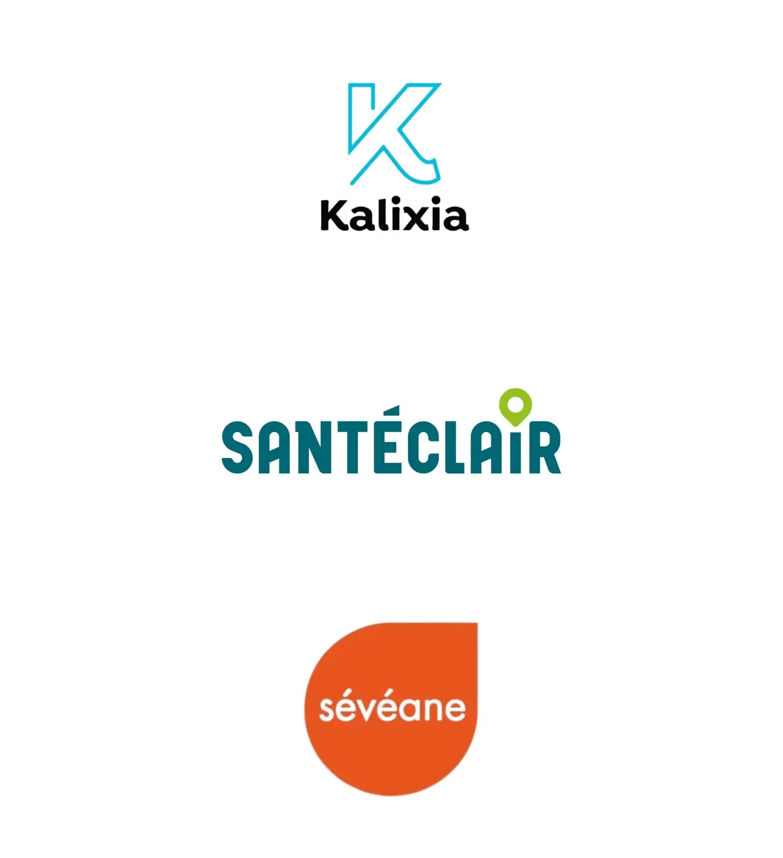 Logos de Carte Blanche Partenaires, Itelis, Kalixia, Santéclair, Sévéane – membres de l’APFS